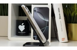 iPhone 16 Pro Max 256GB, Fehér Titán, Független, Számla, 2 Év Garancia, 100%