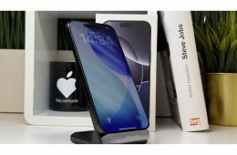 iPhone 16 Pro Max 256GB, Fekete Titán, Független, Számla, 2 Év Garancia, 92%