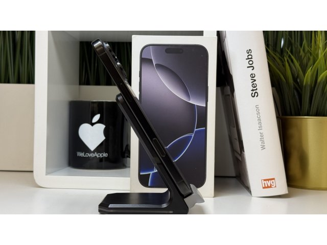 iPhone 16 Pro Max 256GB, Fekete Titán, Független, Számla, 2 Év Garancia, 92%