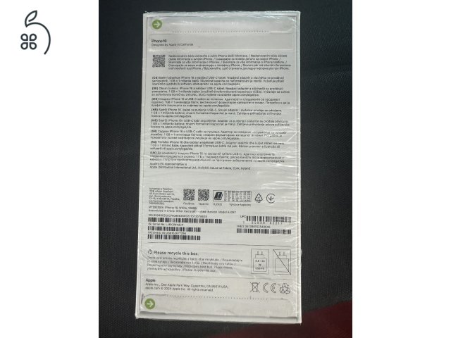 Új iPhone 16 128 gb fehér
