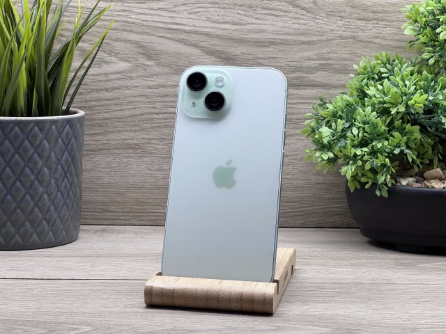 Hibátlan iPhone 15 Green 256GB 2 ÉV Garanciával Számlával