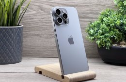 iPhone 15 Pro Max Natural Titanium 256GB 2 ÉV Garanciával Számlával Aksi 100%