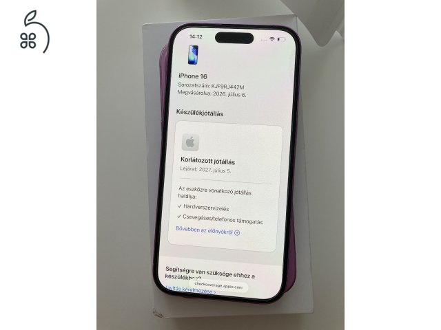 iPhone 16 128GB Apple garancia! Akku 100%!