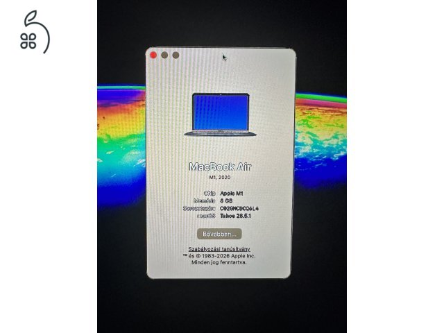 Macbook Air M1 (2020) MacBook Air M1 (2020) - Kijelzőhibás / Donor
