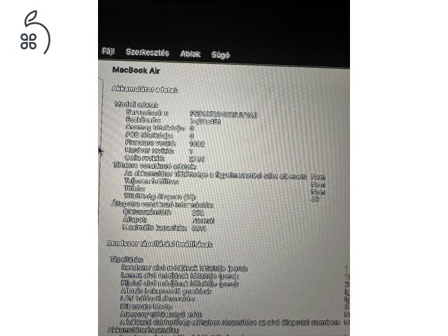 Macbook Air M1 (2020) MacBook Air M1 (2020) - Kijelzőhibás / Donor