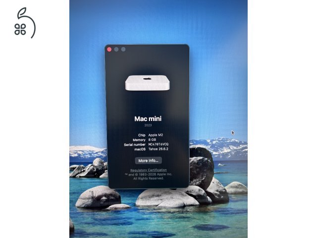 Hibátlan Mac Mini M2 gyári dobozában: 8 / 256-os 1 hónap próbagarival, ingyen FOXPOST!