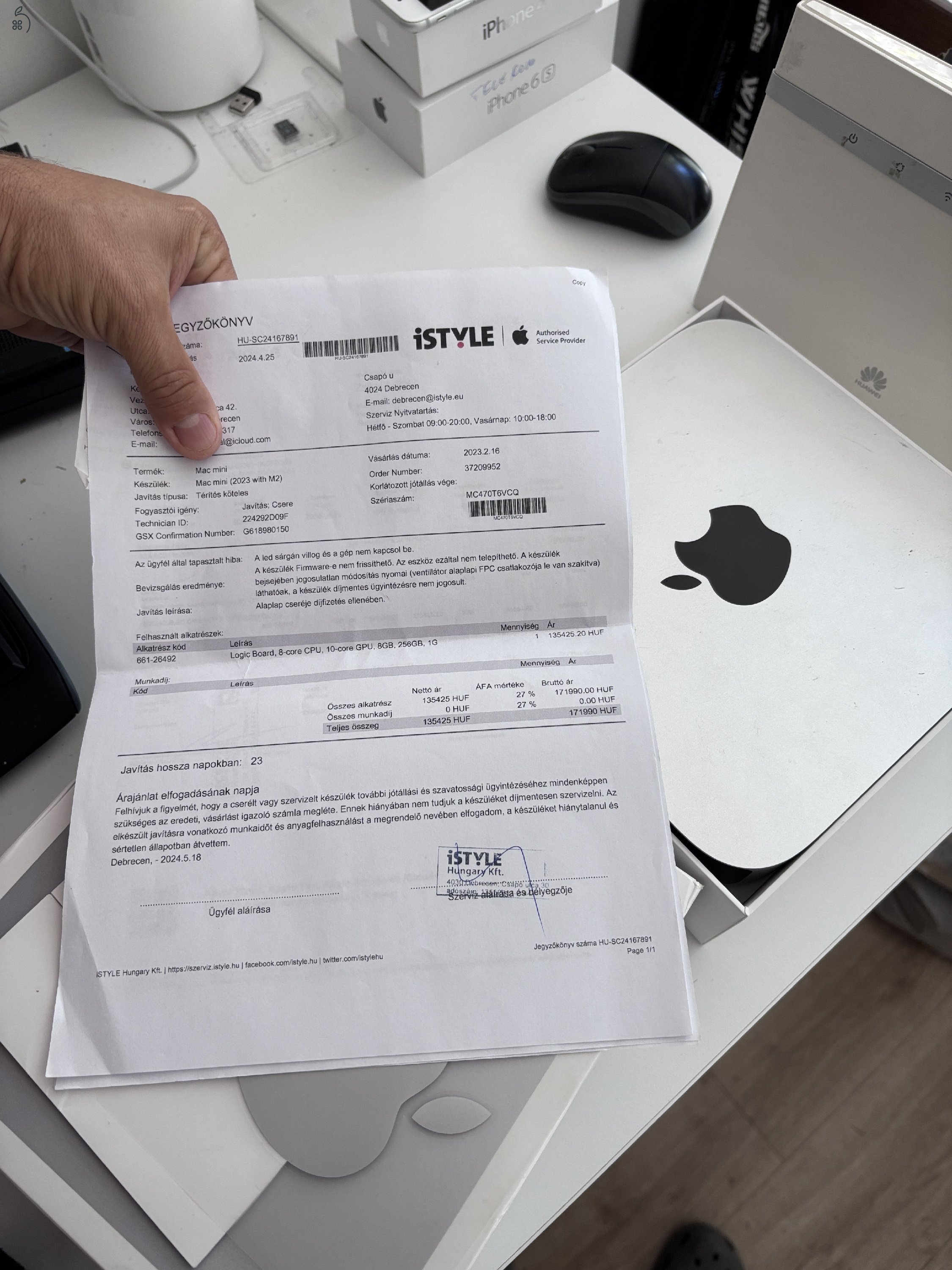 Hibátlan Mac Mini M2 gyári dobozában: 8 / 256-os 1 hónap próbagarival, ingyen FOXPOST!