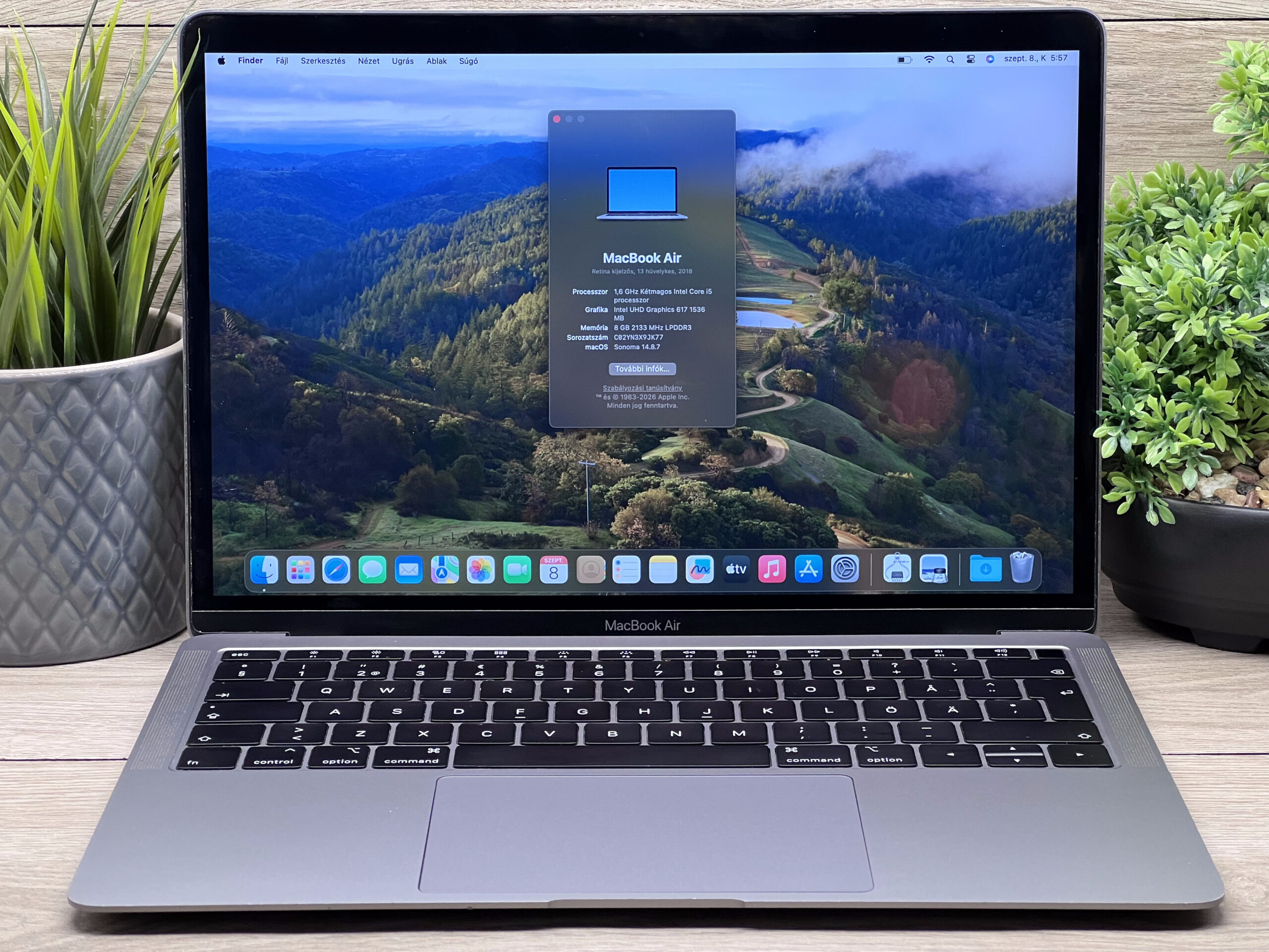 MacBook Air 2018 13”128GB 2 ÉV Garanciával Számlával Aksi 100%