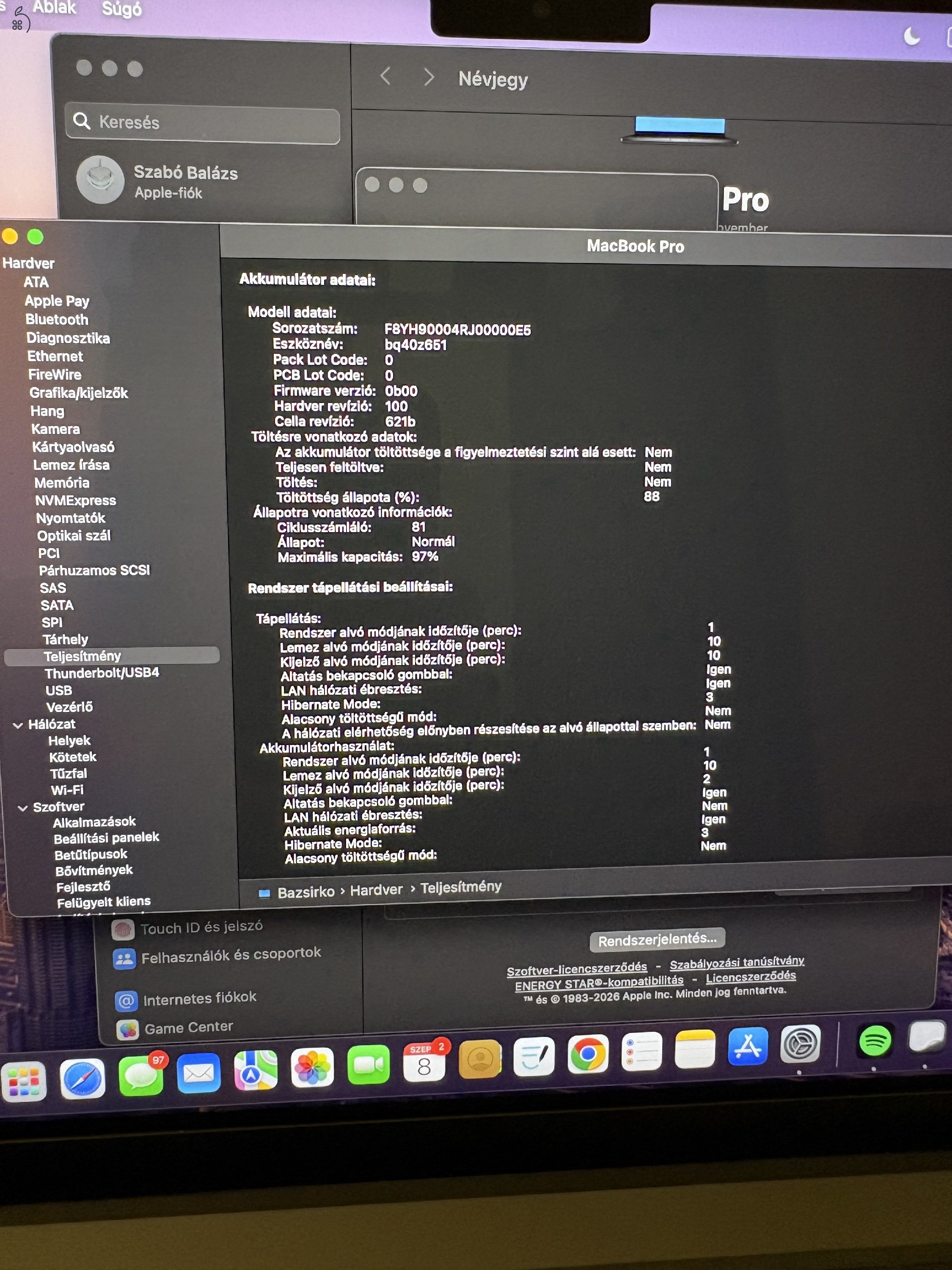 Eladó Macbook Pro M3 Pro | 18 GB | 512 GB SSD