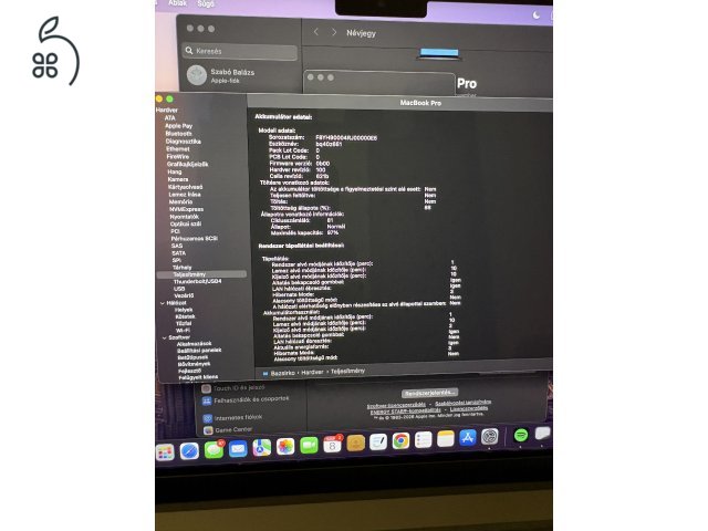 Eladó Macbook Pro M3 Pro | 18 GB | 512 GB SSD