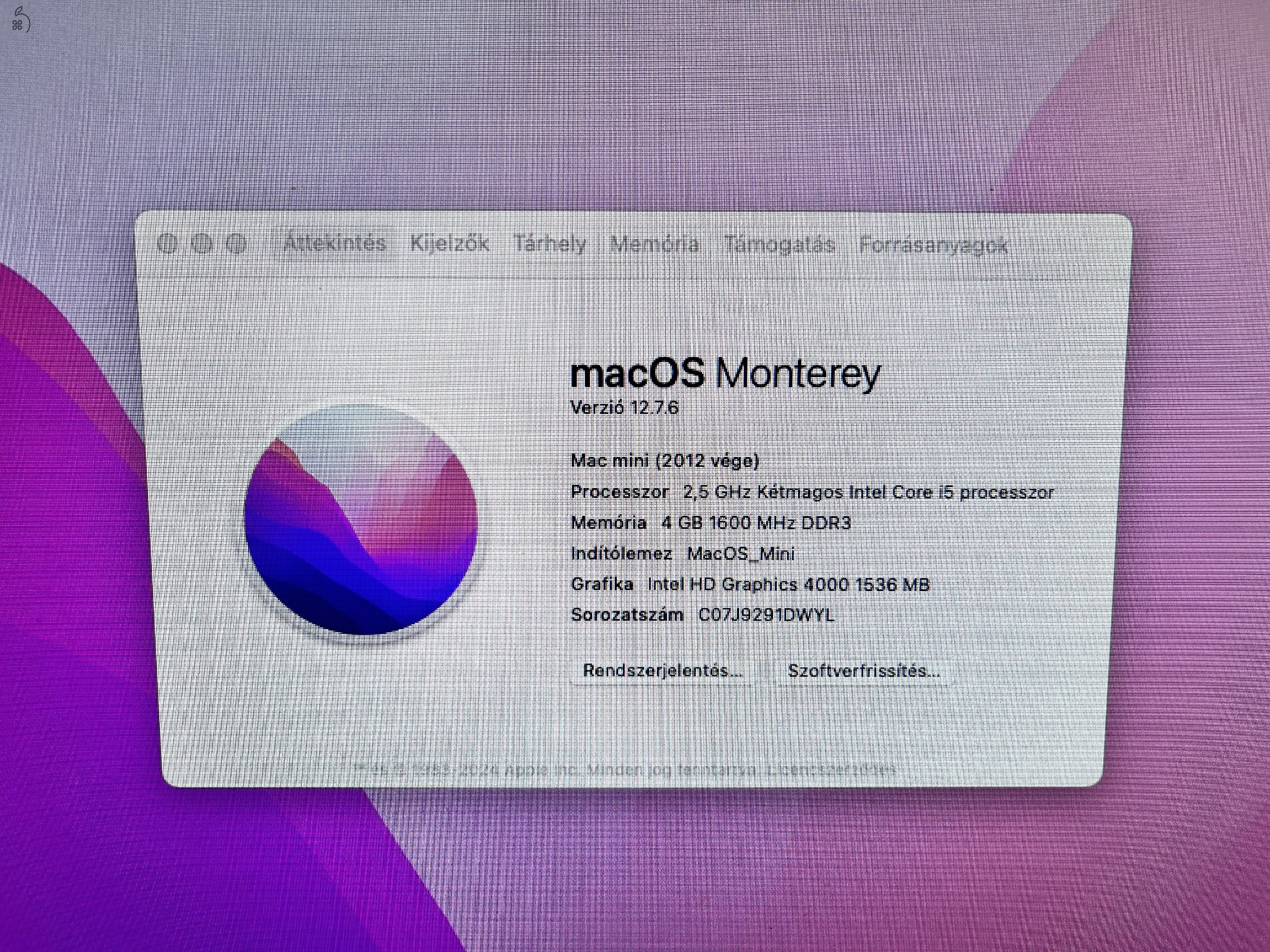 Mac Mini 2012 Late
