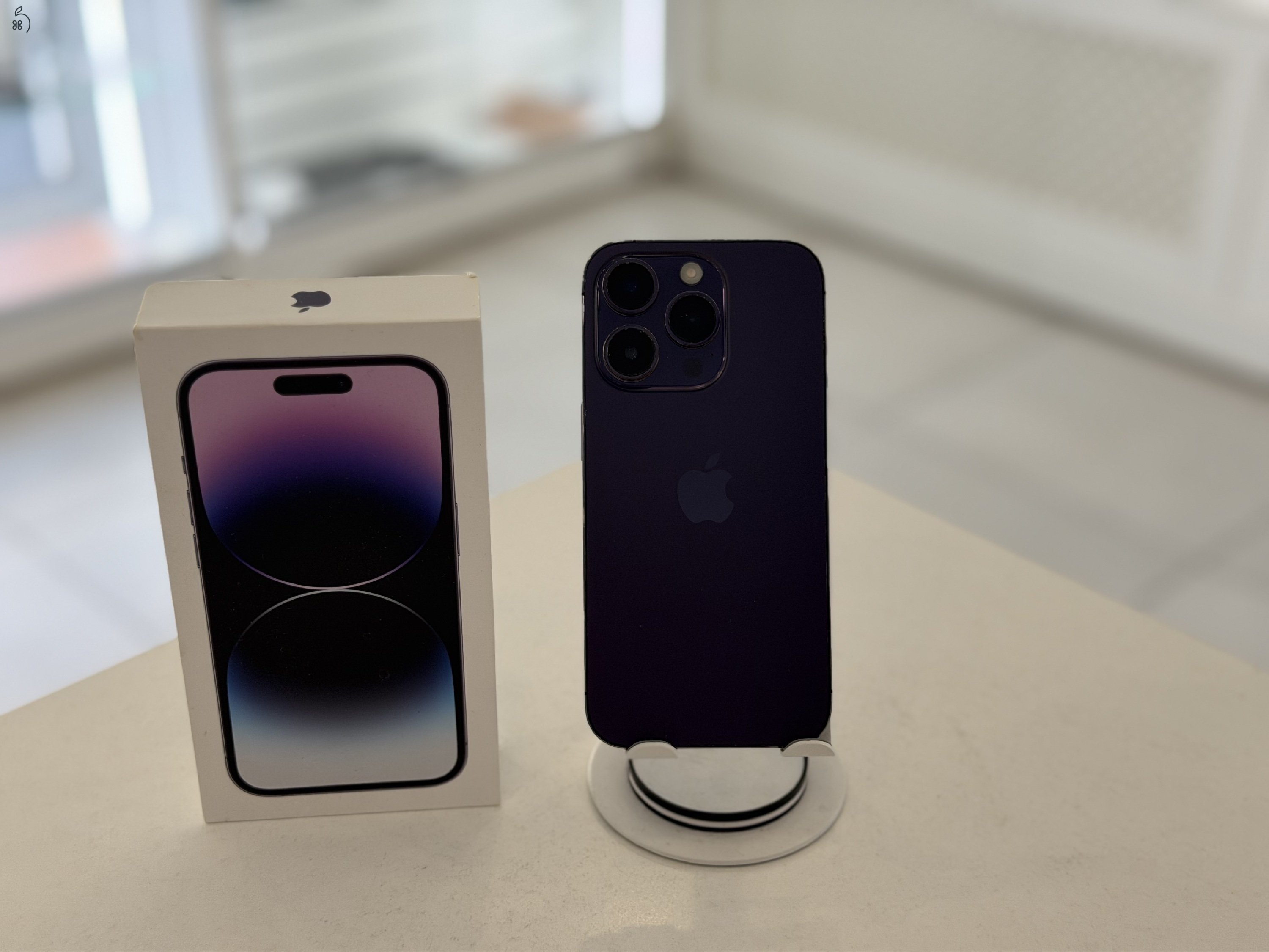 iPhone 14 Pro 128GB Független Lila Használt/1 hónap gar./Akku 100%/p5018