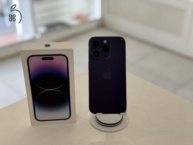 iPhone 14 Pro 128GB Független Lila Használt/1 hónap gar./Akku 100%/p5018
