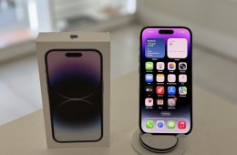iPhone 14 Pro 128GB Független Lila Használt/1 hónap gar./Akku 100%/p5018