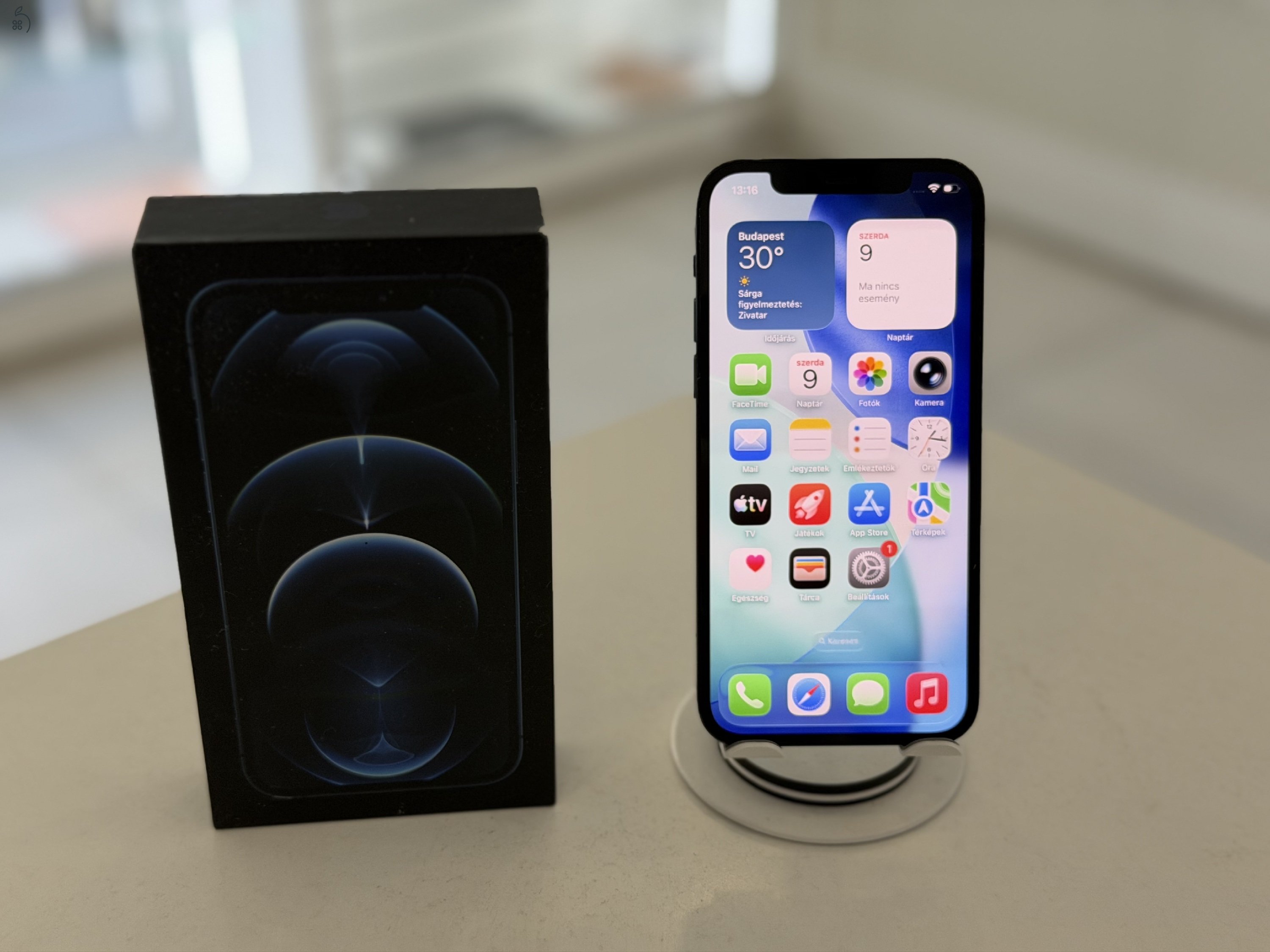 iPhone 12 Pro 256GB Független Újszerű/1 hónap gar./Akku 100%/p5019