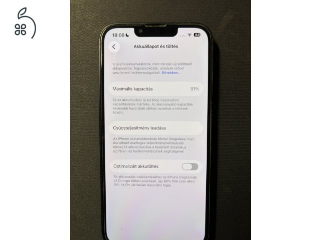 Használt iphone 13 128GB Midnight