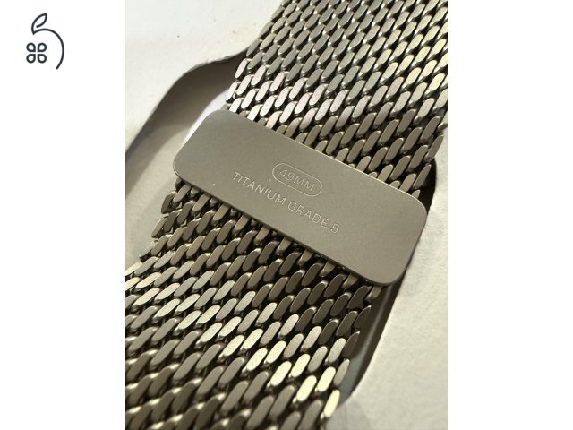 Titánium Milánói szíj. S MÉRET (apple watch ultra órához is)
