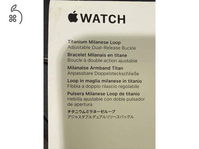 Titánium Milánói szíj. S MÉRET (apple watch ultra órához is)
