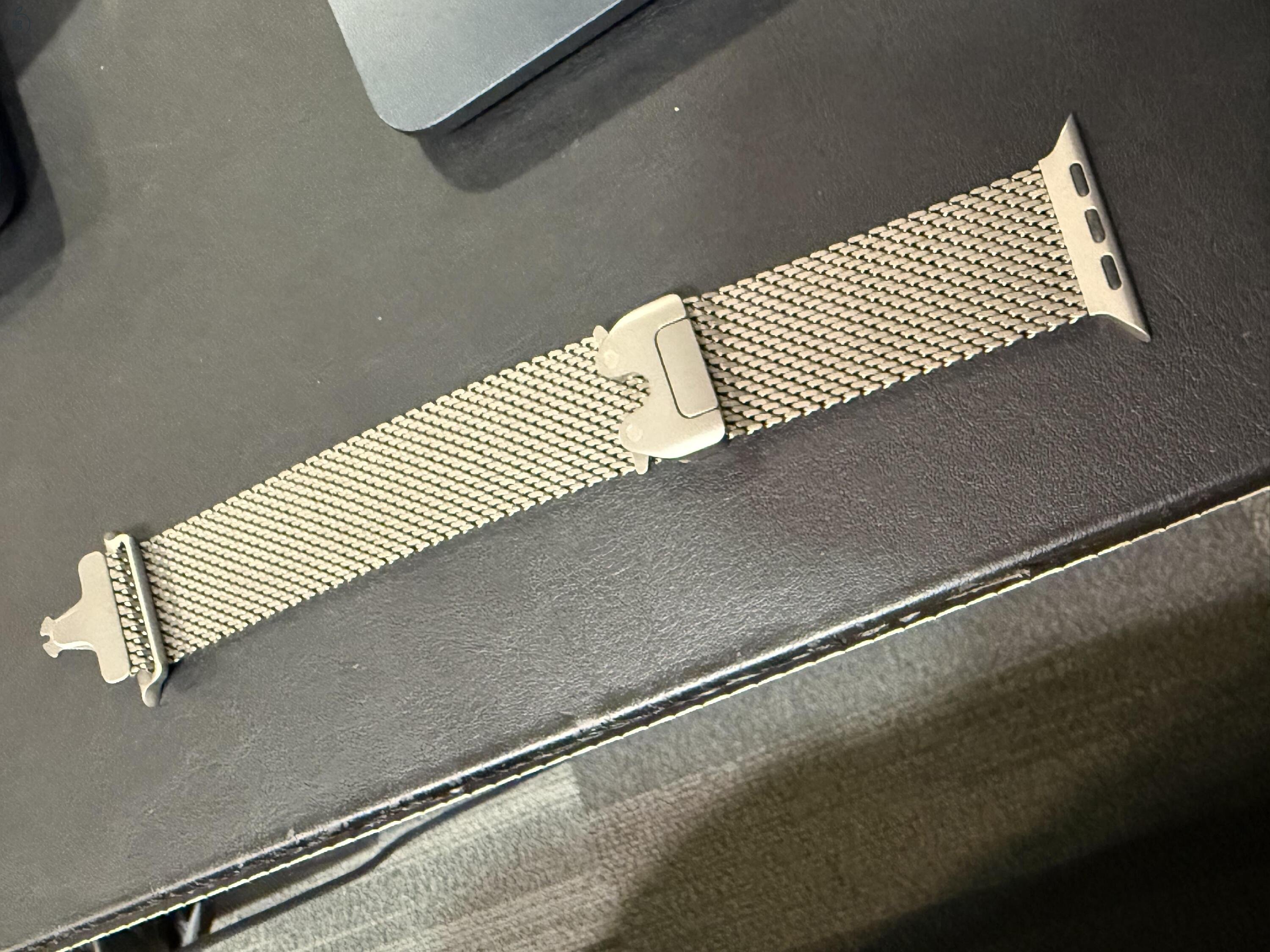 Titánium Milánói szíj. S MÉRET (apple watch ultra órához is)