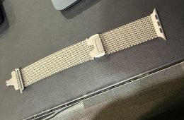 Titánium Milánói szíj. S MÉRET (apple watch ultra órához is)
