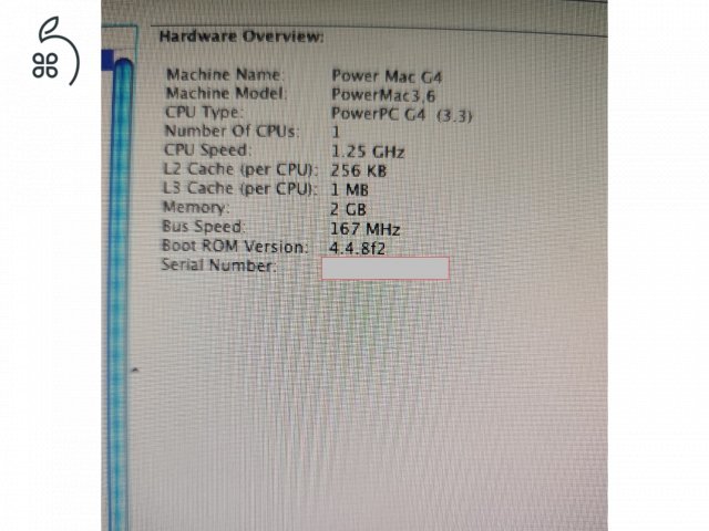 Apple Power Mac G4 MDD 1.25 GHz / 2 GB RAM / Radeon 9000 Pro – működő, megkímélt