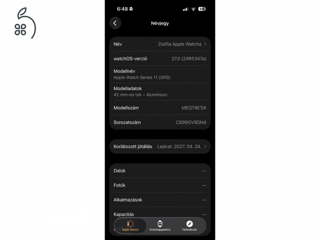 Apple Watch Series 11 42 mm Jet Black