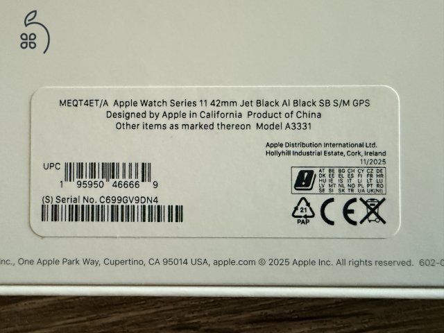 Apple Watch Series 11 42 mm Jet Black