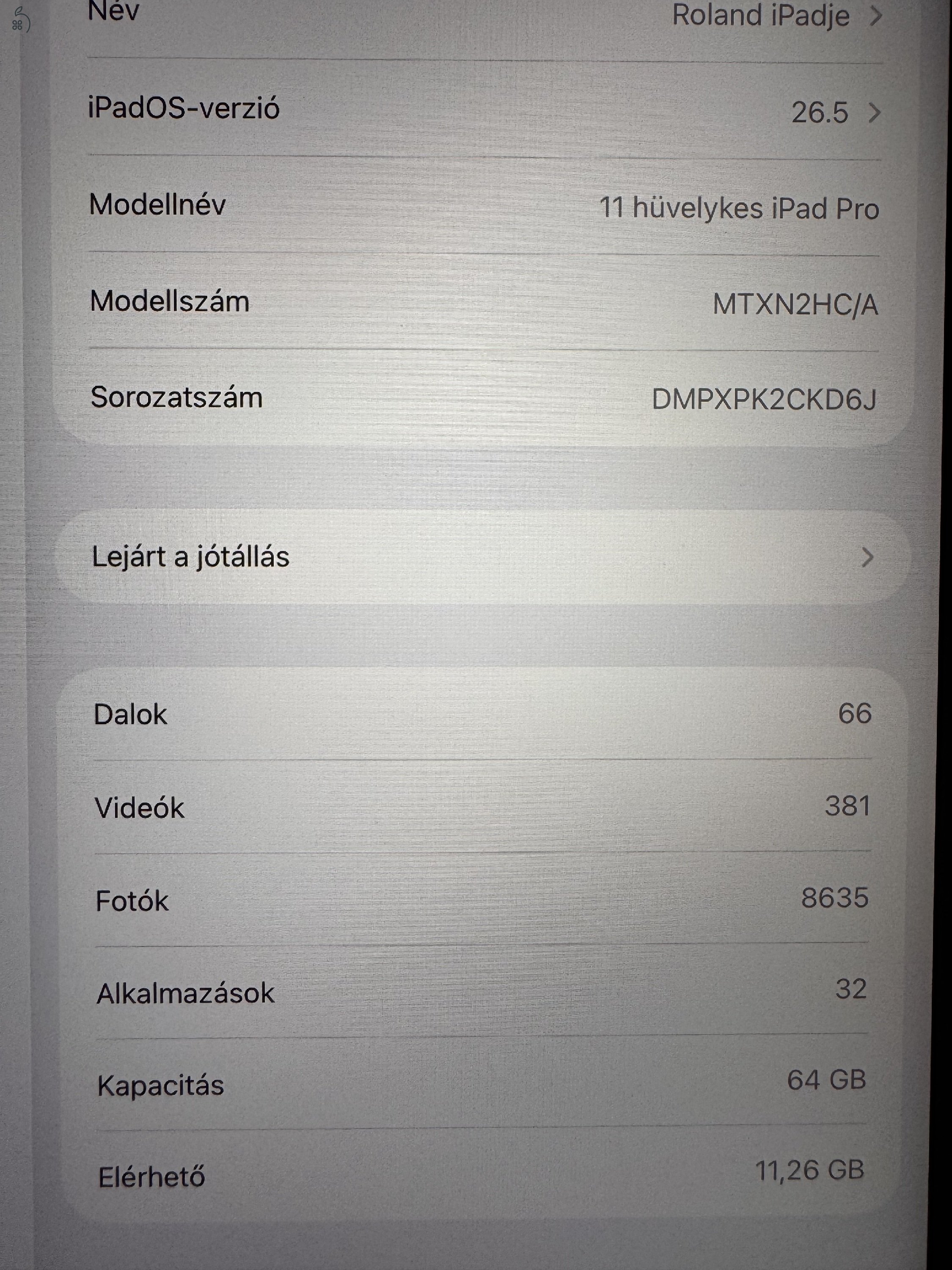 Apple iPad Pro 11” Wifi