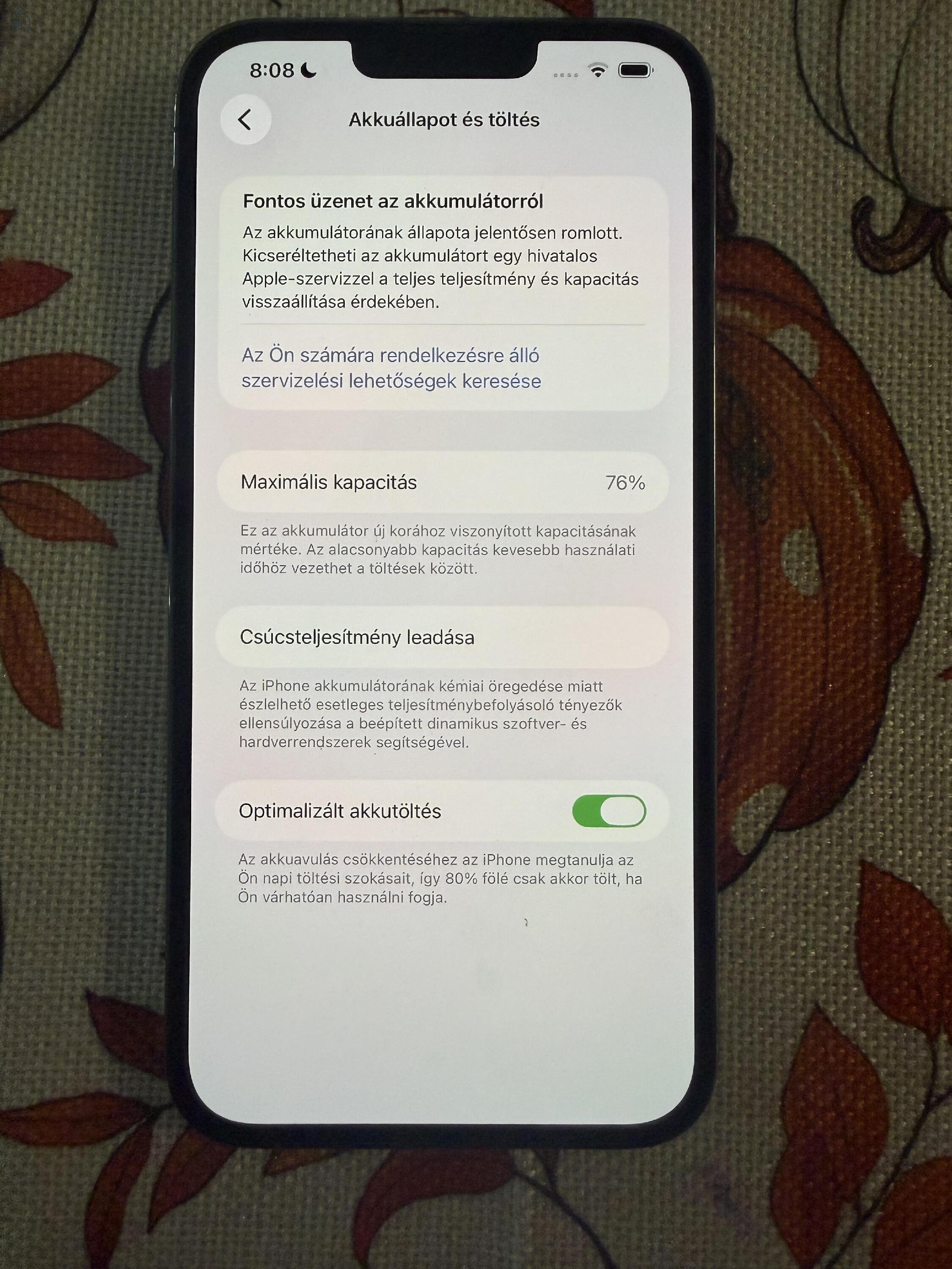 Eladó Apple iPhone 13 Pro Max 128 GB készülékem, készülékváltás miatt.