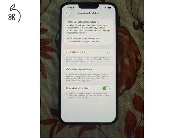 Eladó Apple iPhone 13 Pro Max 128 GB készülékem, készülékváltás miatt.