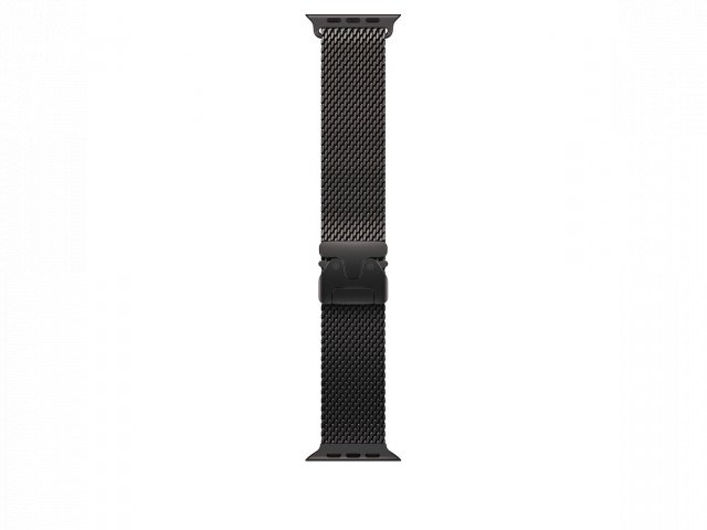 Apple Watch Ultra 3 Cellular 49mm Black Titanium Case with Black Titanium Milanese Loop - Medium