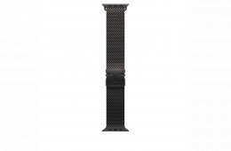 Apple Watch Ultra 3 Cellular 49mm Black Titanium Case with Black Titanium Milanese Loop - Medium