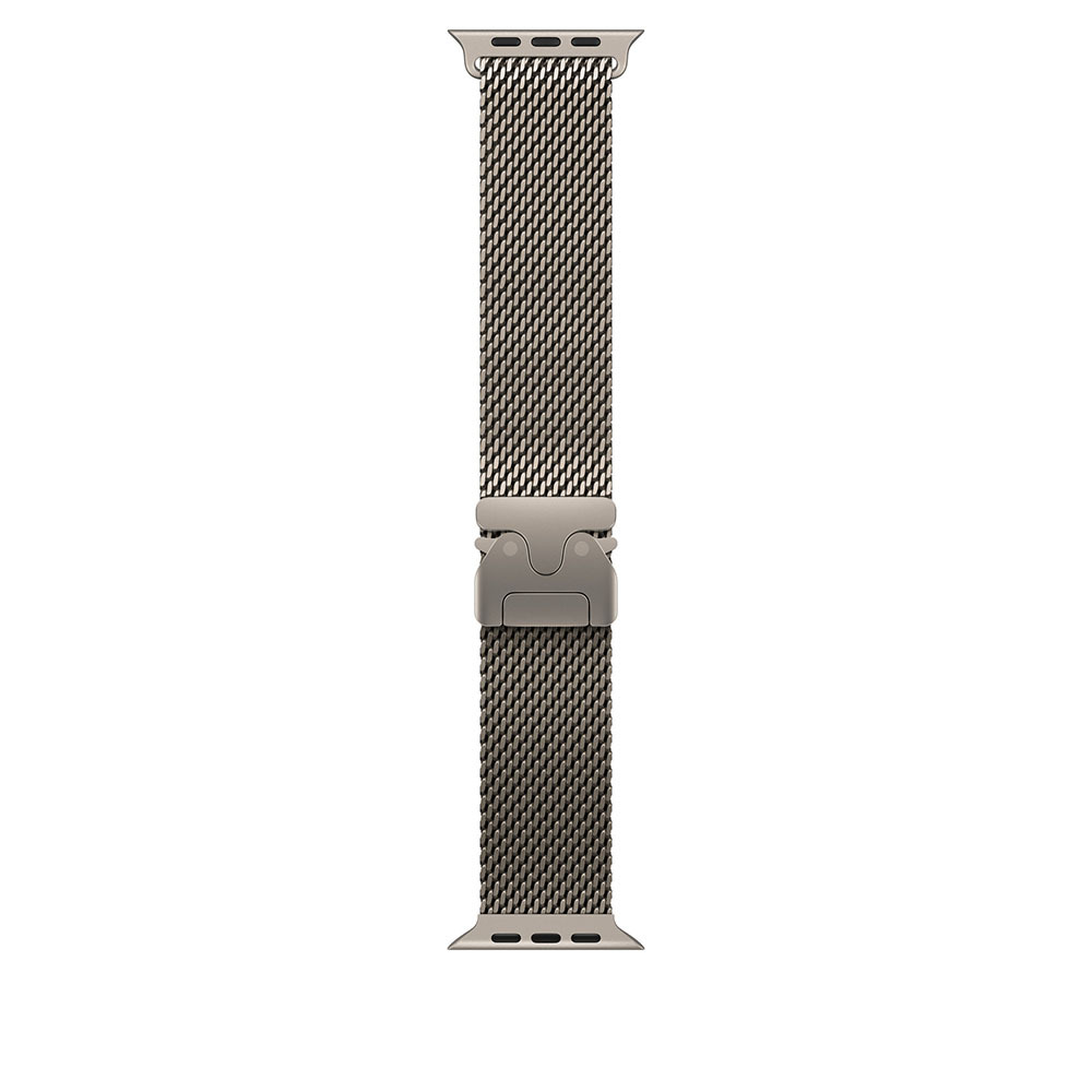Apple Watch Ultra 3 Cellular 49mm Natural Titanium Case with Natural Titanium Milanese Loop - Medium