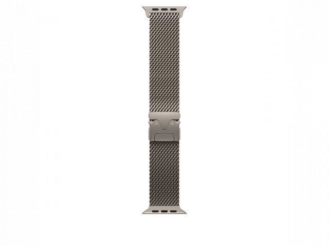 Apple Watch Ultra 3 Cellular 49mm Natural Titanium Case with Natural Titanium Milanese Loop - Medium