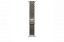 Apple Watch Ultra 3 Cellular 49mm Natural Titanium Case with Natural Titanium Milanese Loop - Medium