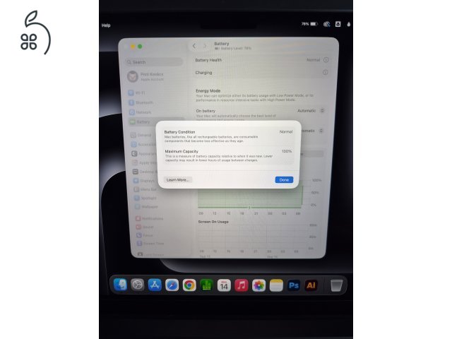 MacBook Pro 14” M4Pro Chip 14 mag CPU & 20 mag GPU, 24GB RAM, 1TB SSD, Akku: 100% 
