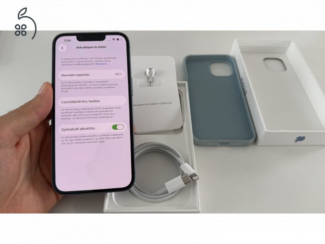 Apple iPhone 14 128GB, kék, 86% akksi, kiváló állapot, független