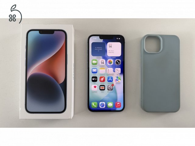 Apple iPhone 14 128GB, kék, 86% akksi, kiváló állapot, független