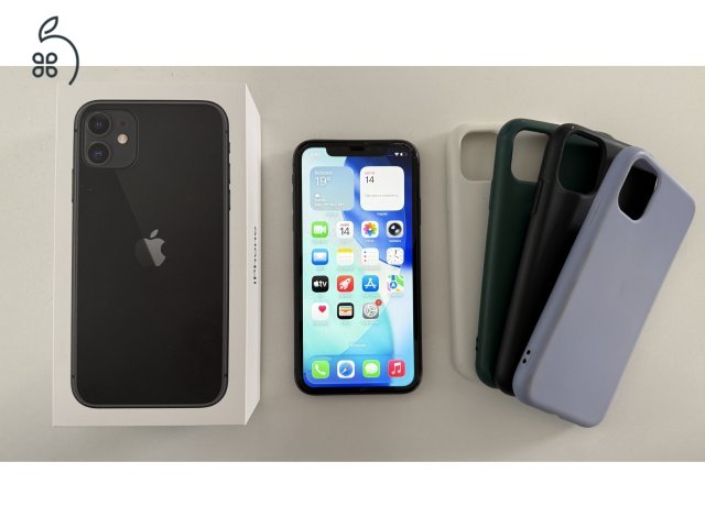 Apple iPhone 11 64GB, fekete, 66% akku