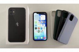 Apple iPhone 11 64GB, fekete, 66% akku