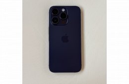 iPhone 14 Pro 256GB Deep Purple - kártyafüggetlen - 81% akku - megkímélt karcmentes állapot - Speck Presidio Perfect clear Magsafe tok
