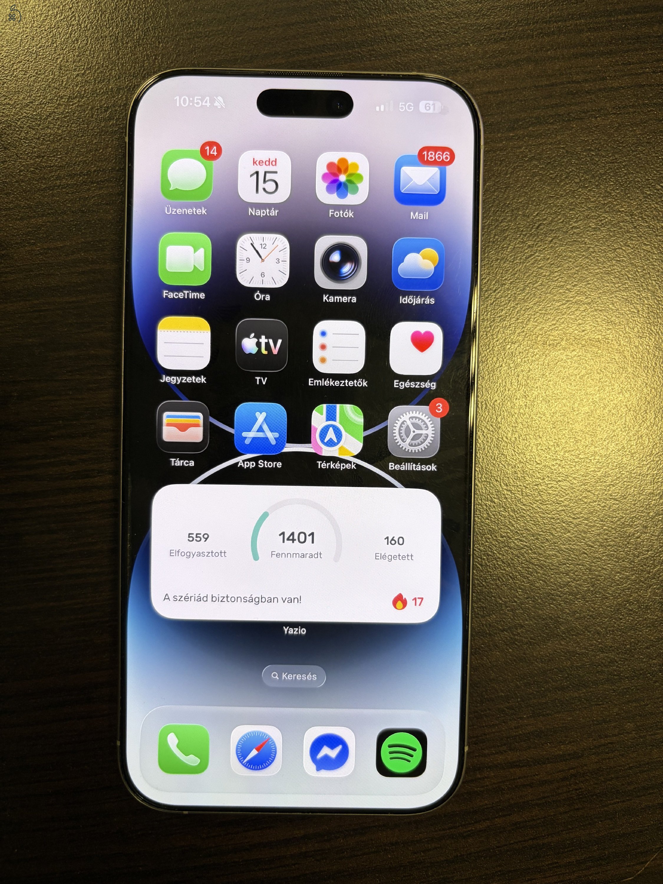Iphone 16 Pro Max 256GB - Natur Titan (független, 89% akkumulátor)