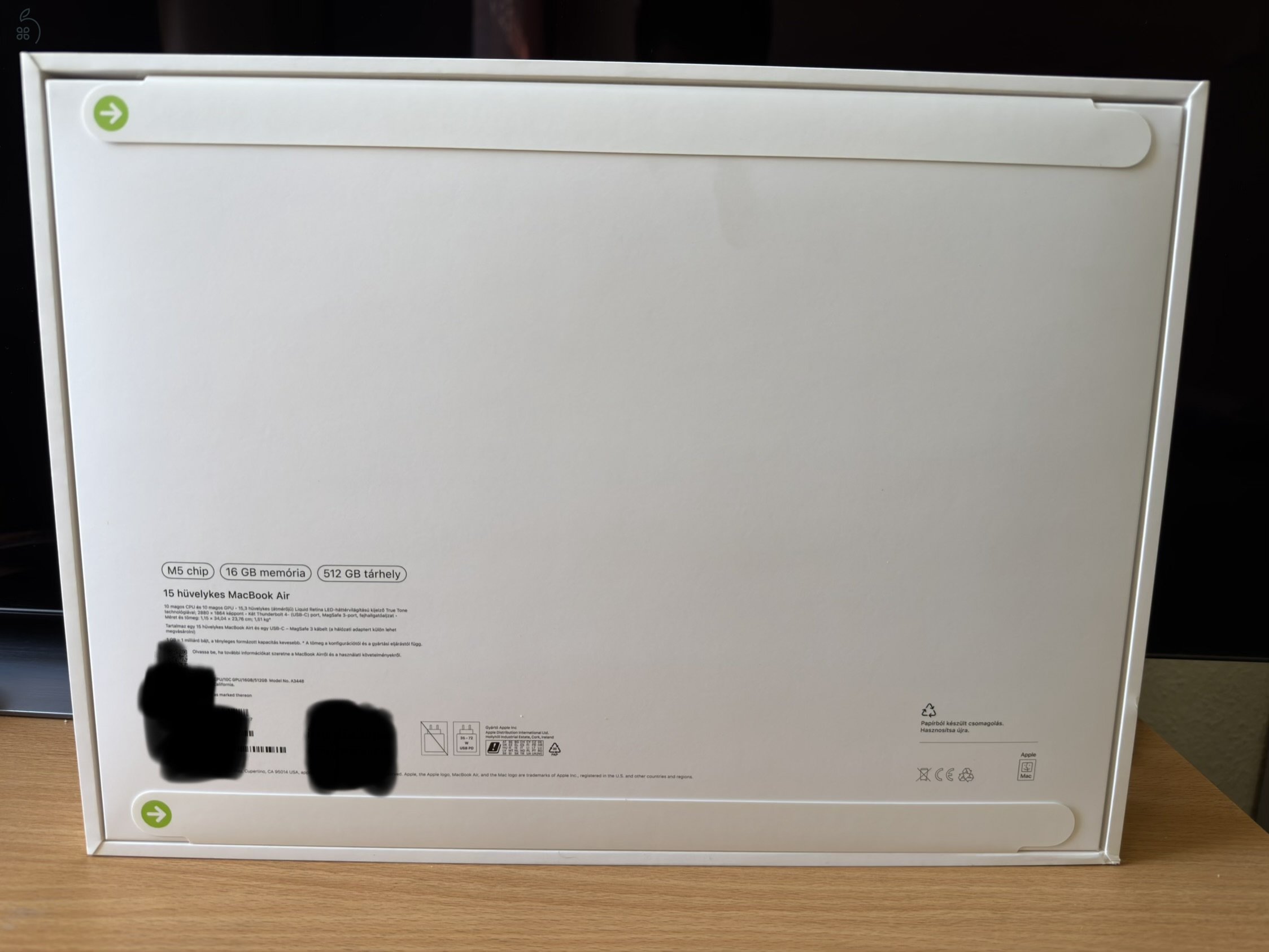 CSAK MA ! 3 év Garis Bontatlan Apple MacBook Air 15 M5 512GB