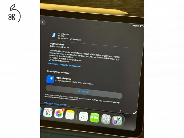 Apple iPad Air 5 (M1) 256 GB Wi-Fi + Cellular / 5G + Apple Pencil 2 + gyári Smart Folio