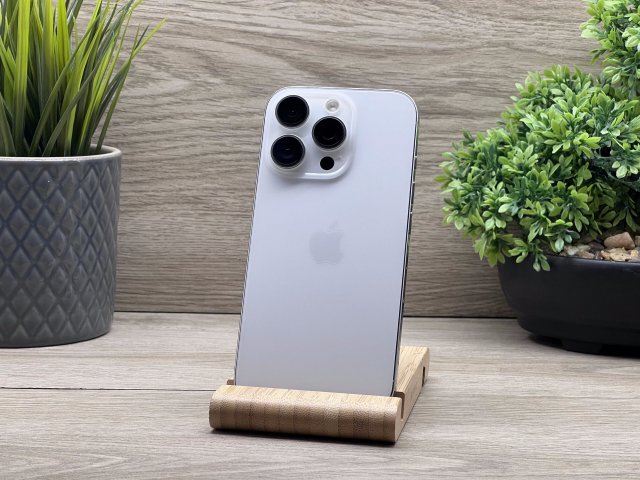 Hibátlan iPhone 16 Pro White Titanium 128GB 2 ÉV Garanciával 97%
