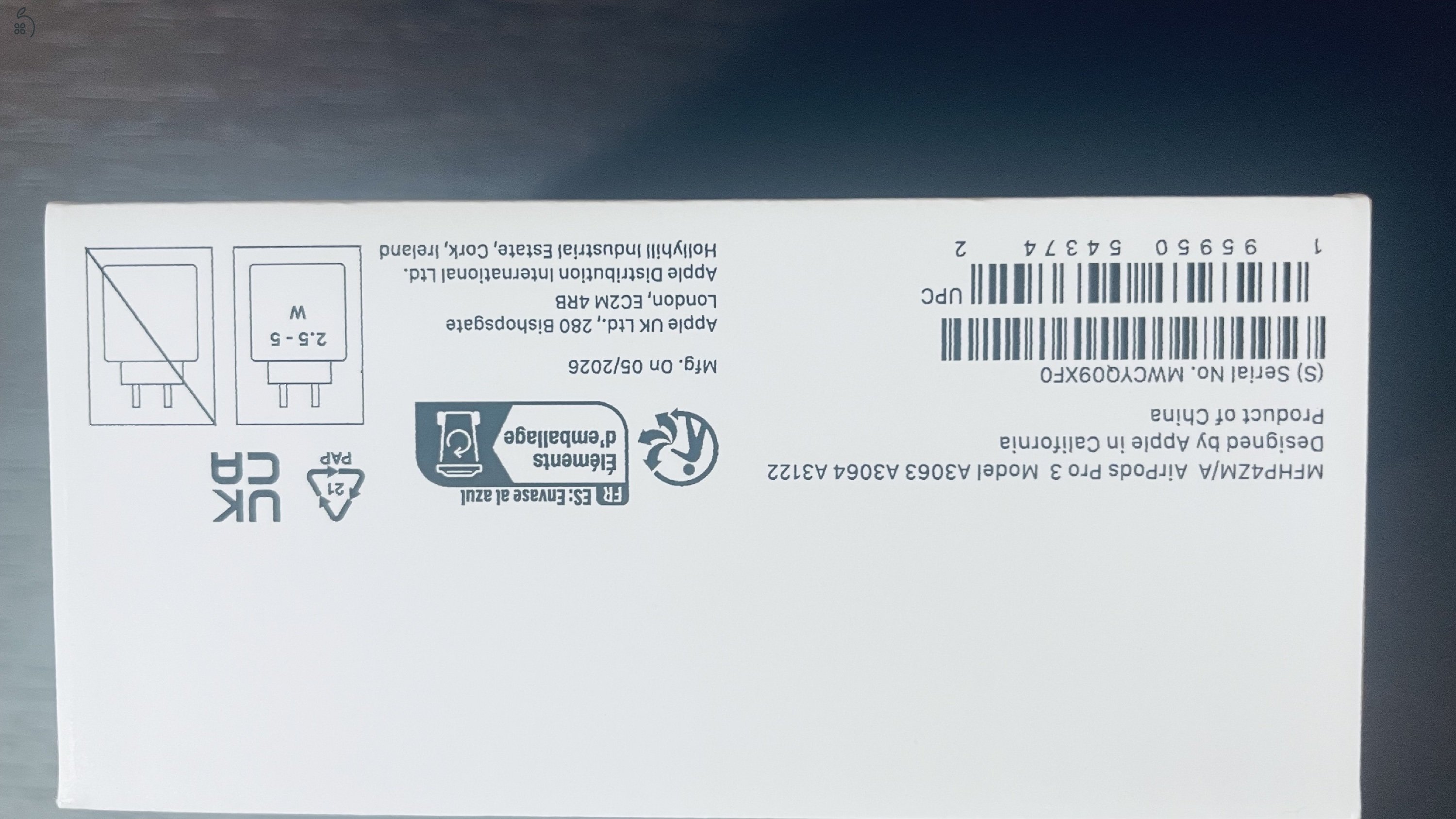 Apple AirPods Pro 3 – újszerű, számlával és garanciával