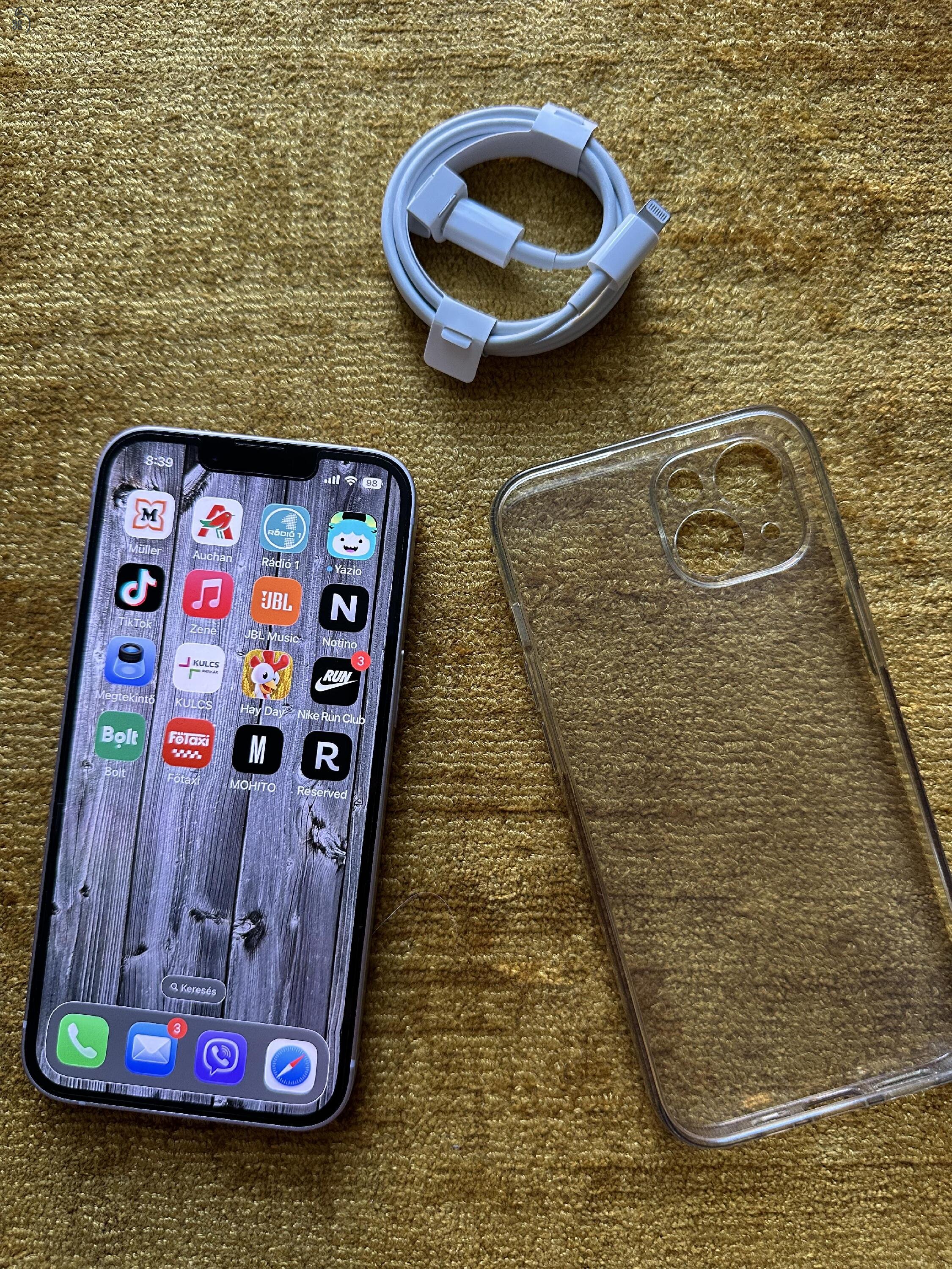 Eladó Iphone 14 hibátlan Független 1 gazdis.128gb Lila.