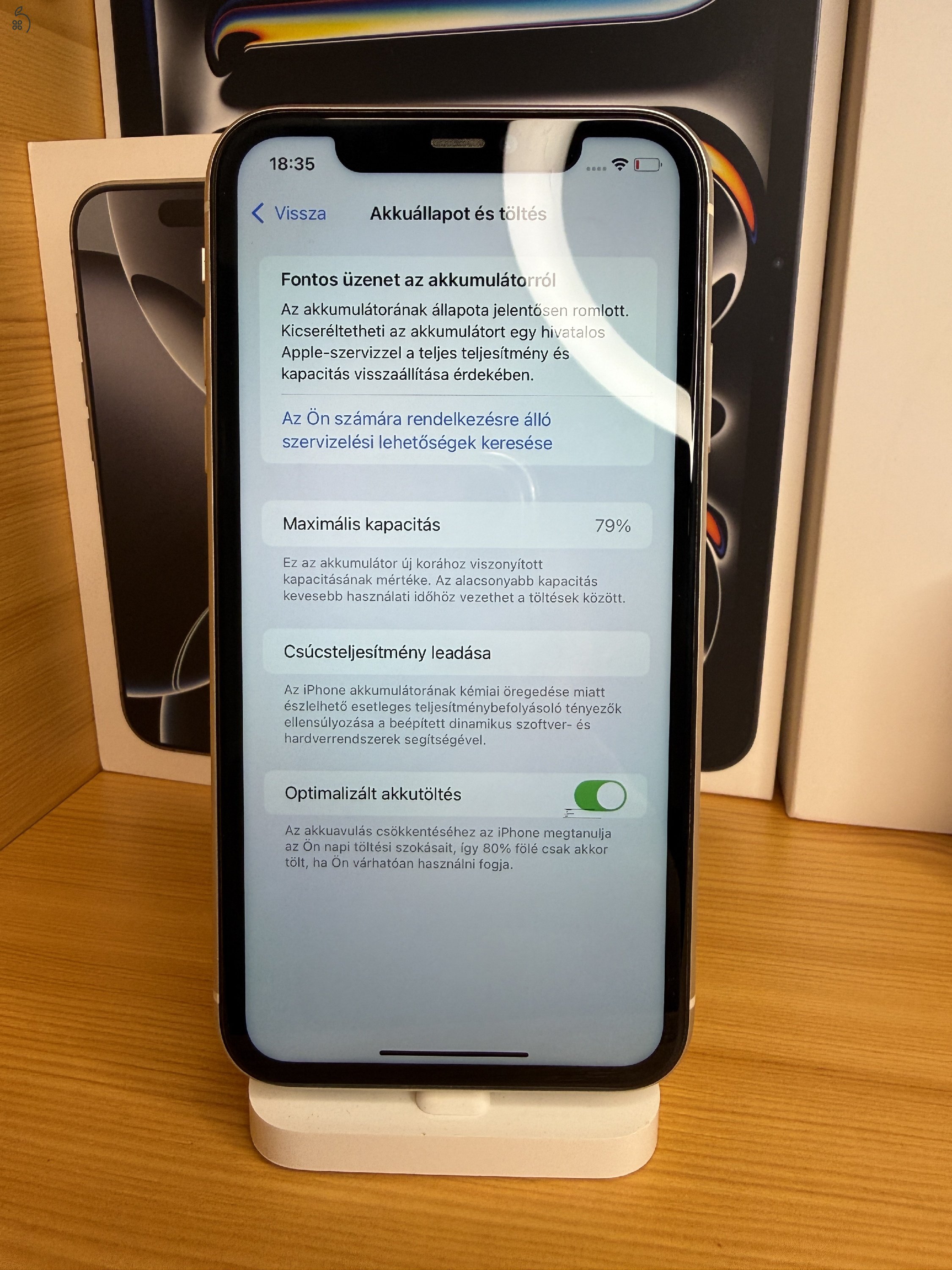 iPhone 11 Független 64GB 79% Akku (Kijelző szépséghiba)