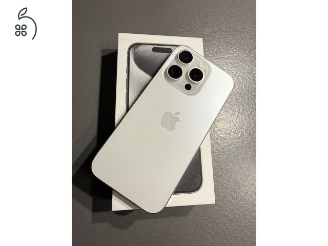 Eladó iPhone 15 Pro 256 GB fehér/titán – kitűnő állapotban