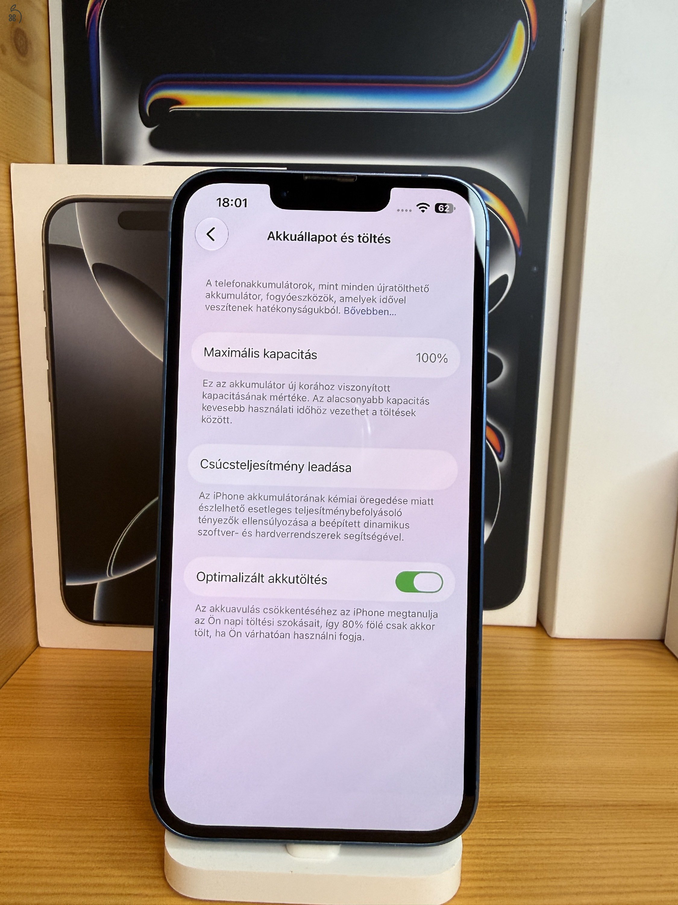 iPhone 13 Független 128GB 100% akku